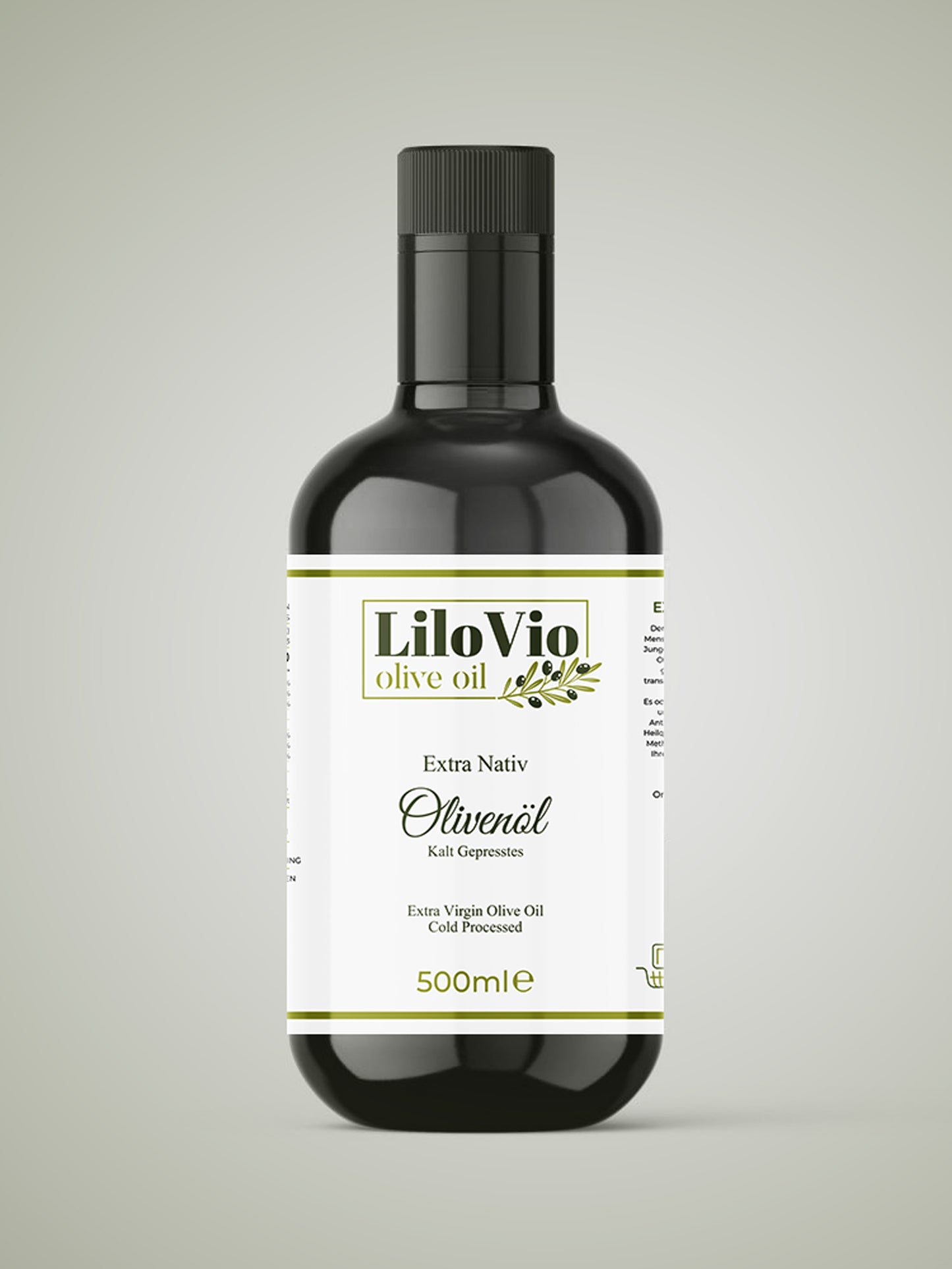 Natürliches Olivenöl kalt gepresst